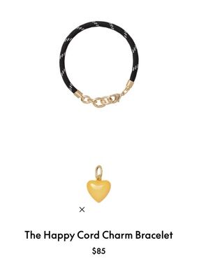 Roxanne Assoulin The Happy Cord Charm Bracelet Black/Yellow